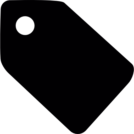 Black shop tag